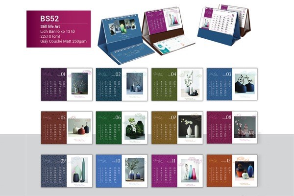 Mẫu lịch để bàn 2021 mới nhất