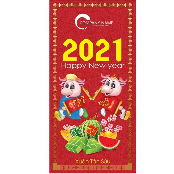 Thiết kế phong bao lì xì 2021