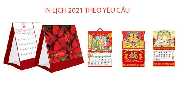 In lịch 2021 theo yêu cầu giá rẻ tại Hà Nội
