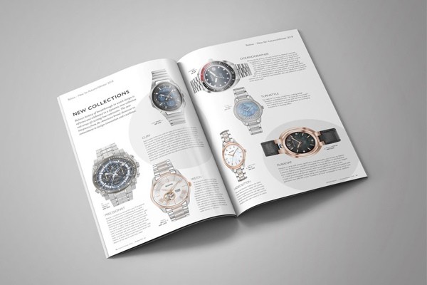 Mẫu thiết kế catalogue đồng hồ nam