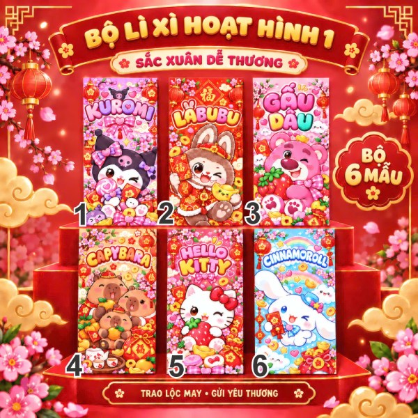 Bao lì xì có sẵn 2027 đẹp – hợp xu hướng – chất lượng
