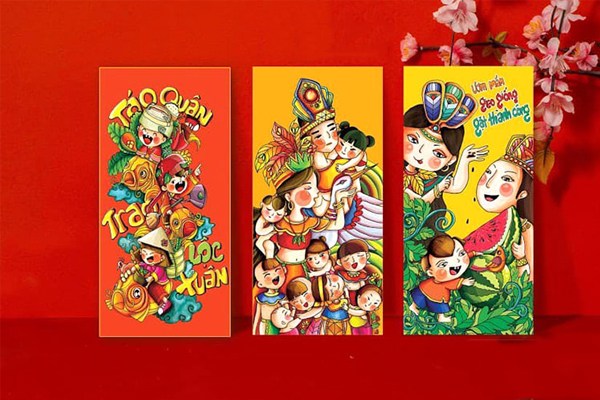 In bộ lì xì Tết cổ tích