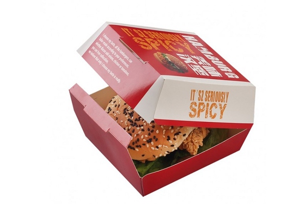 In hộp giấy đựng hamburger