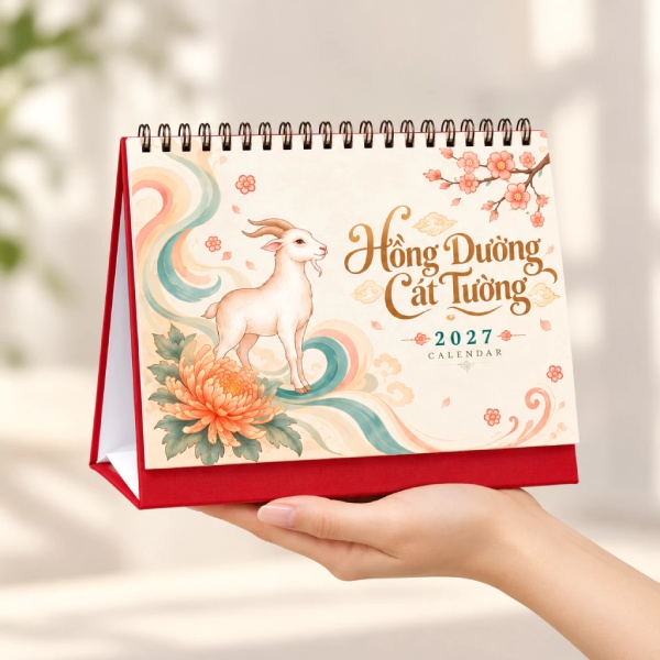 Đặt in lịch tết 2027 giá rẻ - đẹp – chất lượng cho tết Định Mùi