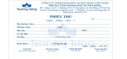 Những mẫu phiếu thu - phiếu chi mới nhất