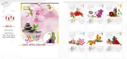30+ Mẫu lịch treo tường 2020 đẹp nhất