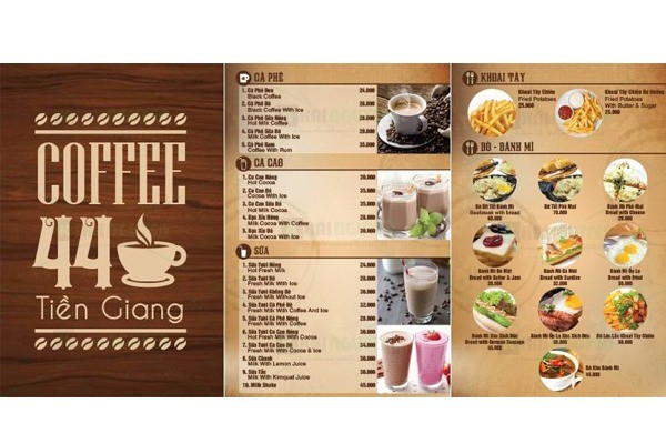 In menu café