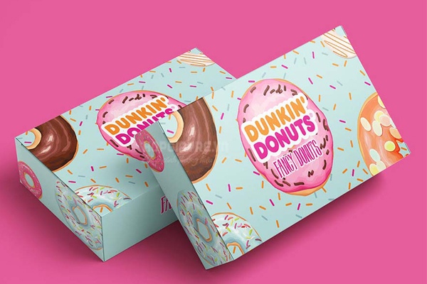 In hộp bánh donut