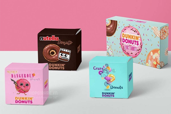 In hộp đựng bánh donut Hà Nội