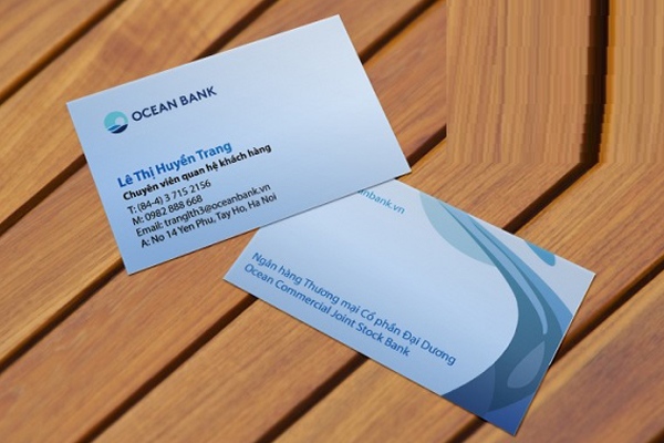 Mẫu card ngân hàng Ocean Bank