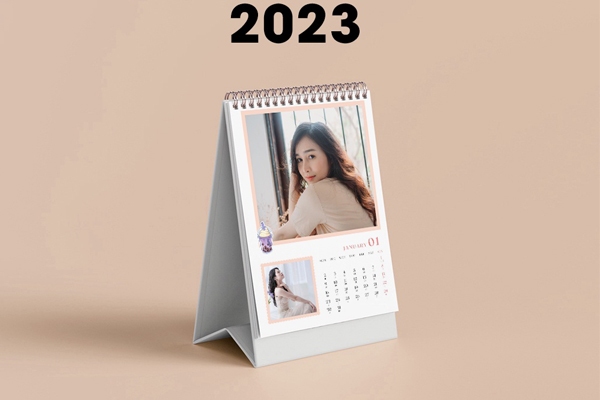 Mẫu lịch Tết 2023 để bàn in hình đẹp mắt