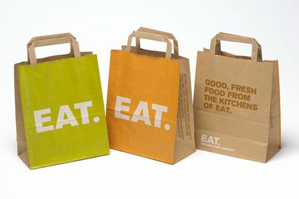 Mẫu túi giấy có quai đơn giản đựng thực phẩm