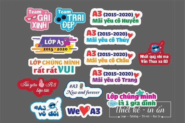 Mẫu hashtag cầm tay sự kiện họp lớp