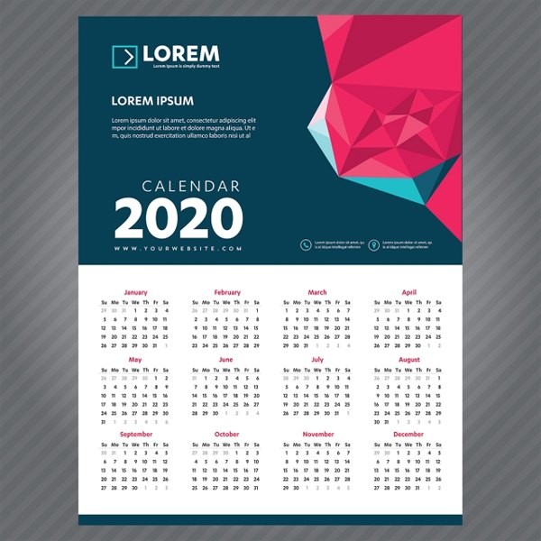 Mẫu lịch Tết 1 tờ 2020 đẹp nhất