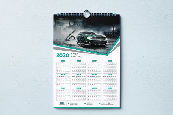 In lịch treo tường 2020 1 tờ