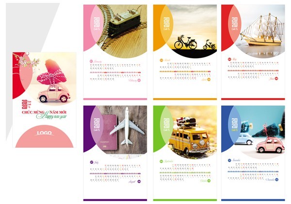 Mẫu lịch 7 tờ 2020 đẹp nhất