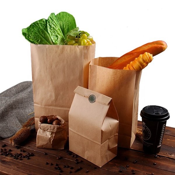 Túi giấy kraft không quai đựng thực phẩm