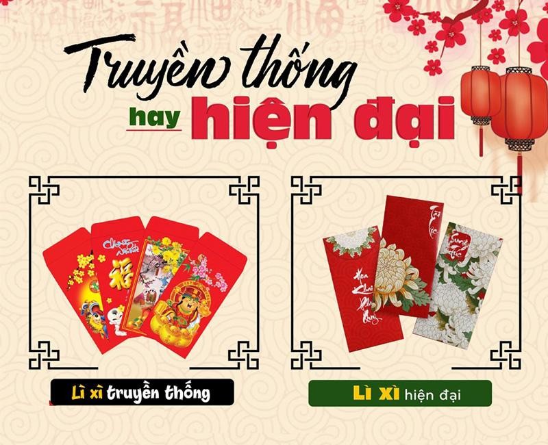 Địa chỉ nhận in bao lì xì tết truyền thống và hiện đại