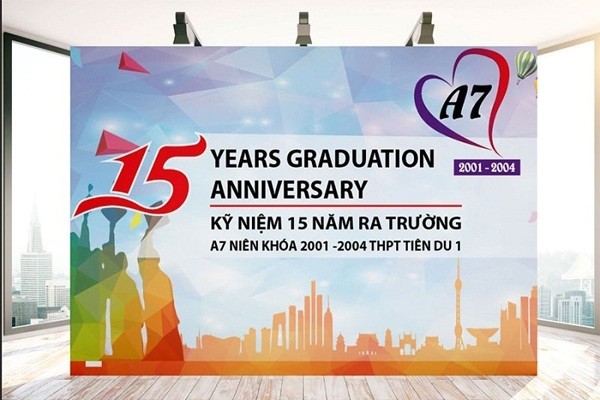 Thiết kế backdrop kỷ niệm ra trường
